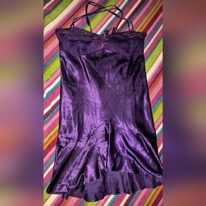Very Sexy Purple Satin Nightgown